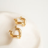 Bixby and Co Zig Hoops in gold 