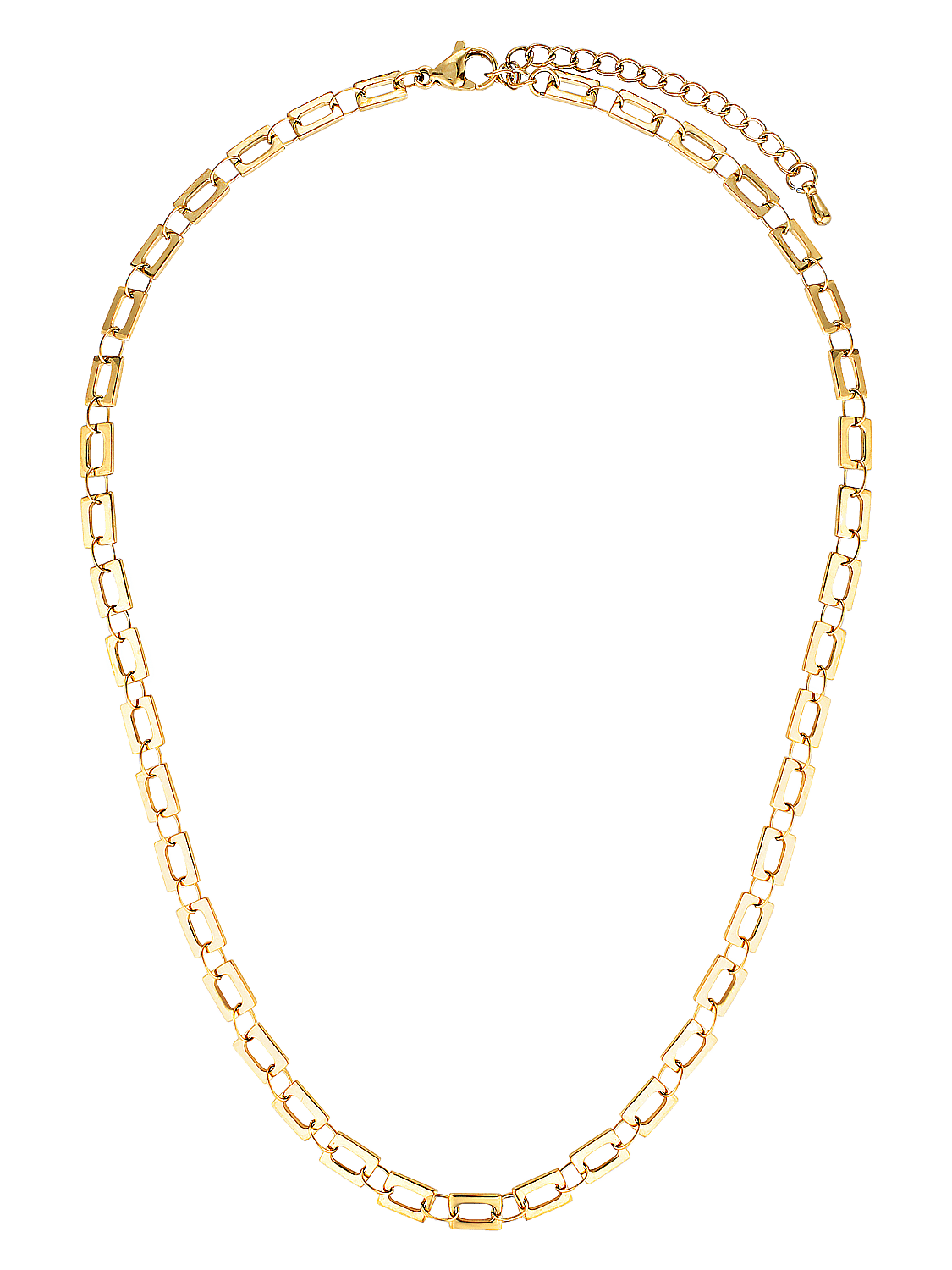 gold filled  square link necklace