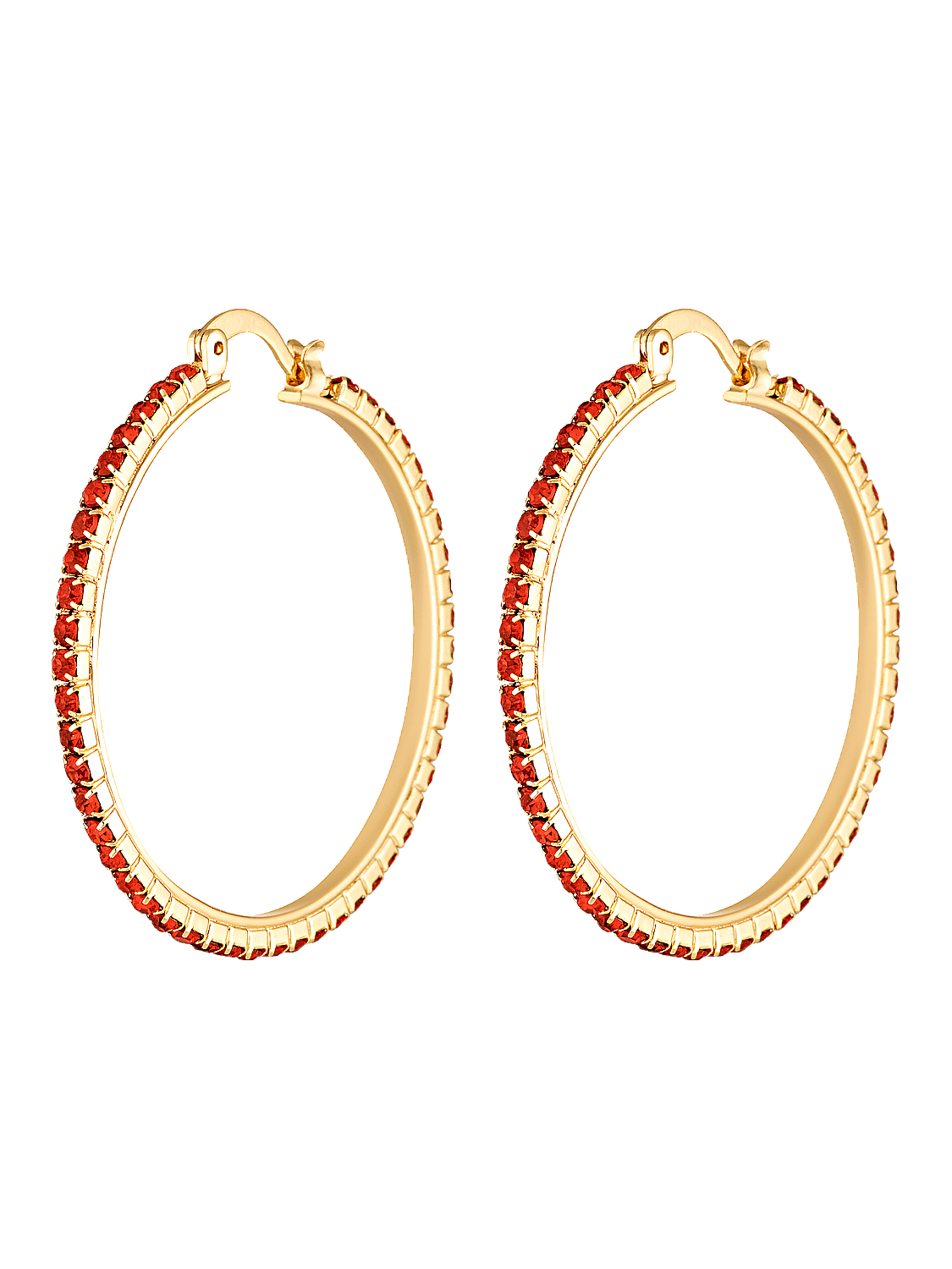 Gold and red hoops