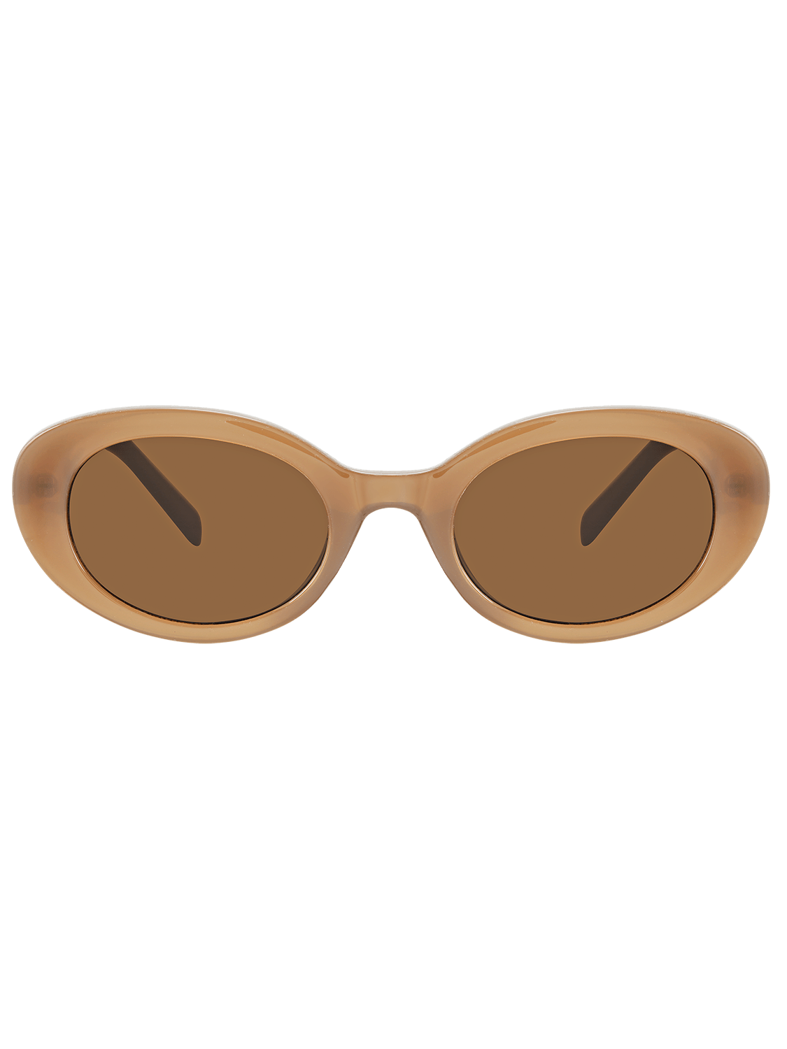 New Bixby sunglasses in Mocha colour from the front 