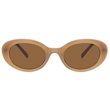 New Bixby sunglasses in Mocha colour from the front 