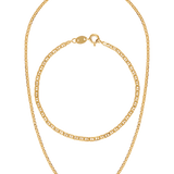 gold filled set of necklace and bracelet 