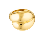 Big bold and curvy waterproof gold ring