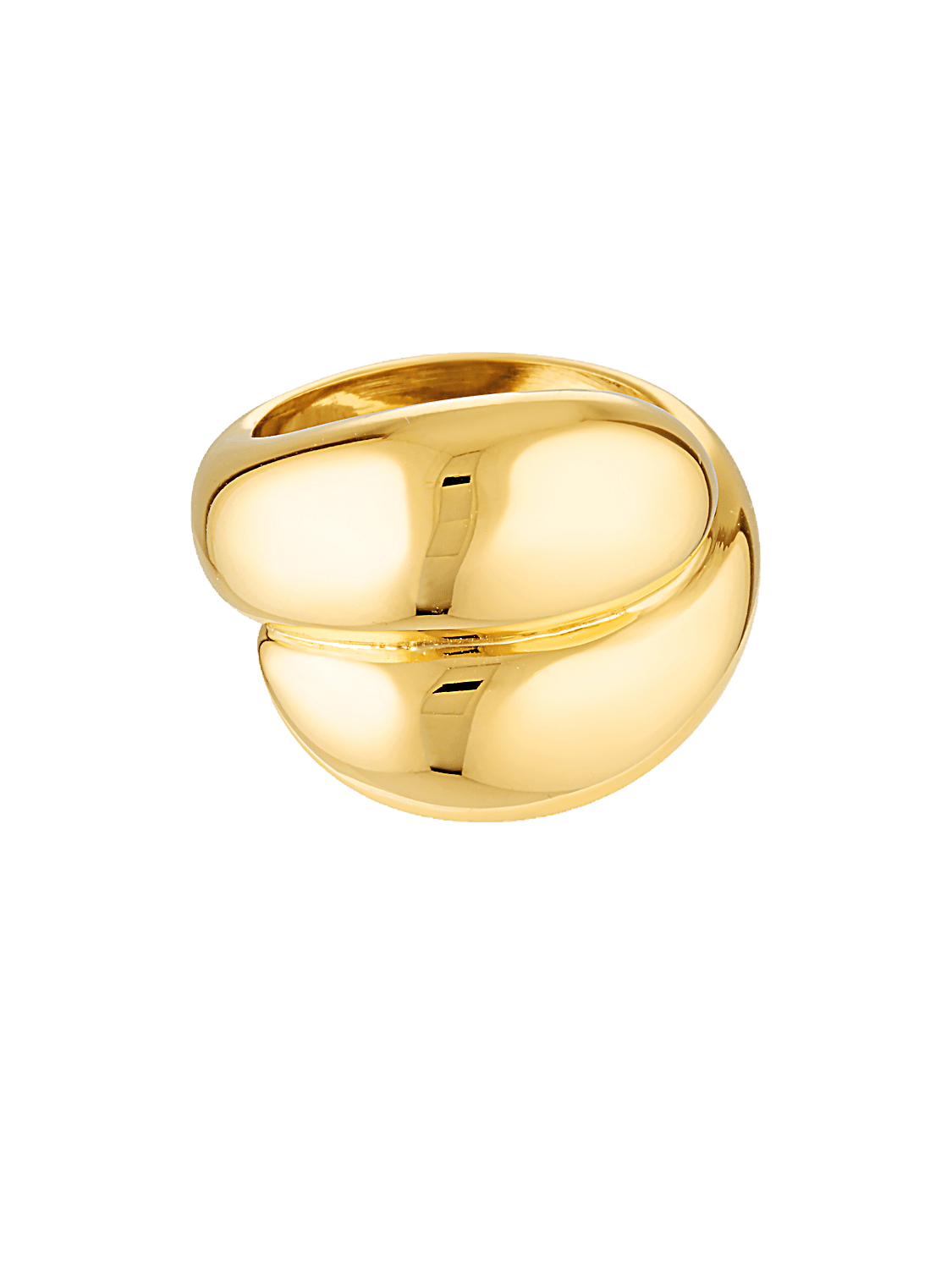 Big bold and curvy waterproof gold ring
