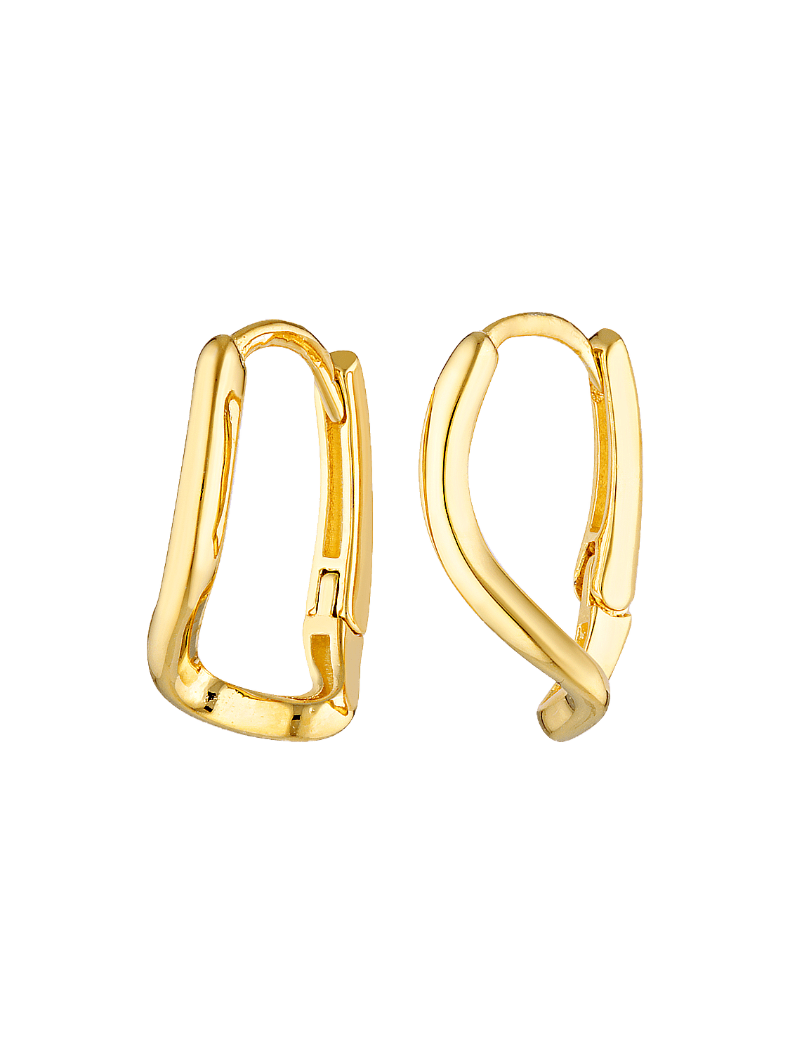 18k gold filled wavy earrings