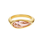 gold filled pink gemstone ring
