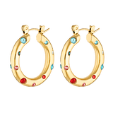 gold filled multicolour hoops from Bixby and Co