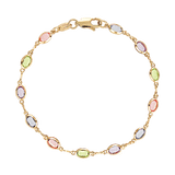 rainbow glass bracelet