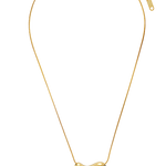 Necklace with a bean shaped pendant 