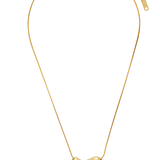 Necklace with a bean shaped pendant 