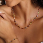 Rainbow gemstone necklace 